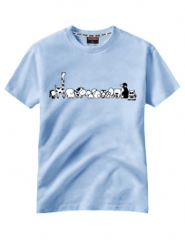 上海淡蓝色纯棉广告衫定做哪个公司好?