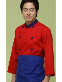 定制厨师服设计,红色厨师服款式