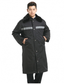 长款保安防寒服定做,保安棉服款式图片