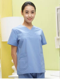定做浅兰手术服,女式手术服公司