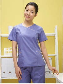 订做浅紫手术服,女全棉手术服样式