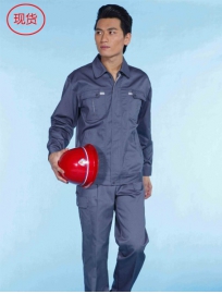 新疆工作服定做,灰色纯棉工作服